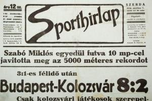 1936 Sporthírlap okt. 7-i száma sok érdekes cikkel, pp.:8, 47x31cm