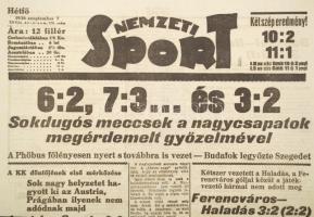1936 Nemzeti Sport szept. 7-i száma sok érdekes cikkel, pp.:12, 47x31cm