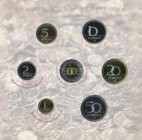 2008. 1Ft-100Ft 7xklf darabos forgalmi sor "Búcsú az egy- és kétforintostól" dísztokos sze...