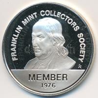 Amerikai Egyesült Államok 1979. Franklin Verde Éremgyűjtő Egyesület Ag emlékérem (6.84g/0.925/25,5mm) T:PP  USA 1979. Franklin Mint Collectors Society Ag medallion (6.84g/0.925/25,5mm) C:PP