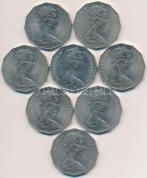 Ausztrália 1977. 50c "Ezüst jubileum" (7x) + 1981. 50c "Károly herceg és Diana" ...