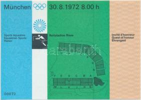 1972 München Olimpiai belépő lovaglásra, szép állapotban / 1972 Munich Olympic ticket horse riding, in good condition, 10,5x15cm
