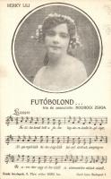 Berky Lili, Futóbolond; írta és zenésítette Bodrogi Zsiga. Kottás képeslap / sheet music