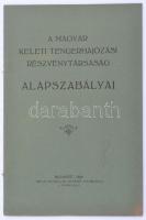 1929 A Magyar Keleti Tengerhajózási Részvénytársaság alapszabályai, pp.:15, 23x15cm