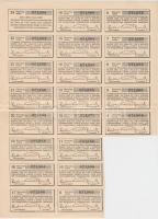 Budapest 1920. "Nemzeti Hitelintézet Részvénytársaság" részvénye 200K-ról szelvényekkel T:...