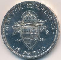 1938. 5P Ag "Szent István" T:2 
Adamo P8.1