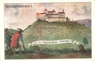 Krasznahorkaváralja, Krásnohorské Podhradie; 'Ez a magyarok földje!', vár / Hungarian irredenta, castle, s: Biczó András (EK)