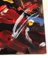 Varga Krisztián(1998): Tábortűz. Olaj, farost, jelzett, 30x40 cm