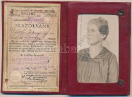 1923 MÁV vasutas igazolvány bőr tokkal