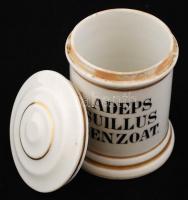 Patikai edény, porcelán, hibátlan, m: 10, d: 8 cm