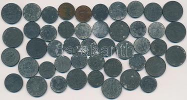Német 3. Birodalom 1937-1944. 1pf-10pf Br,Zn (46x) T:vegyes
German Third Empire 1937-1944. 1 Pfenni...