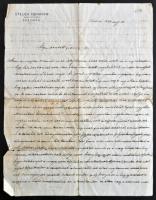 1914 Szatmár, Steuer Ábrahám rabbi, hittanár saját kezű levele / Ábrahám Steuer rabbis letter