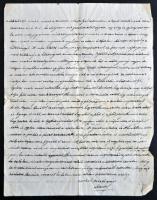 1914 Szatmár, Steuer Ábrahám rabbi, hittanár saját kezű levele / Ábrahám Steuer rabbi's letter