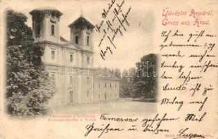 1899 Arad, Vártemplom, kórház / castle church, hospital (fa)