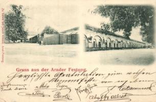 1899 Arad, vár; kiadja Jakob Krausz / Festung / fort (vágott / cut)