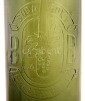 Budafoki Borpalackozó Vállalat feliratú üvegpalack, hibátlan, m: 28 cm