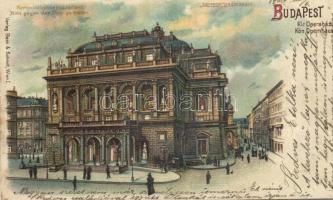 Budapest VI. Operaház, Meteor hold to light litho (vágott / litho)