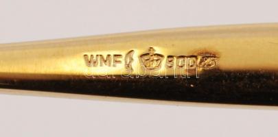 Aranyozott ezüst kiskanalak eredeti díszdobozban WMF jelzéssel, Ag., 72gr., jelzett, 11cm/ Gold-plat...