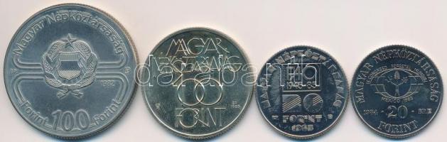 1982. 100Ft Cu-Ni "Labdarúgó VB 1982" + 1984. 20Ft Cu-Ni "FAO" + 1985. 20Ft Cu-N...