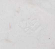 Goebel (1944-49) kislány libákkal, porcelán falikép, kézzel festett, jelzett, hibátlan, 15x13cm