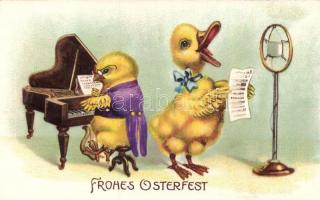 11 db RÉGI, vegyes motívum tétel, főleg folklór és humor, egy panoráma lappal és két lithóval, vegye...