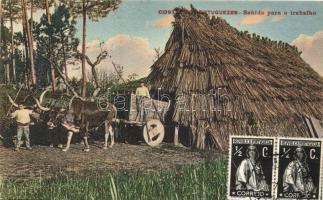 11 db RÉGI, vegyes motívum tétel, főleg folklór és humor, egy panoráma lappal és két lithóval, vegye...