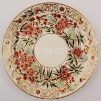 Zsolnay perzsa mintás hiányos teás készlet, kézzel festett, jelzett, sérült több helyen