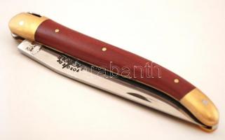 "Les choeurs de l'Aubrac" feliratú szuvenír kés(bicska), jelzett, szép állapotban, h:...