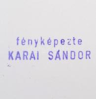 1983 Budapest, Metróépítés az Árpád hídnál, Karai Sándor felvétele, pecséttel jelzett fotó, 17,5x24 ...