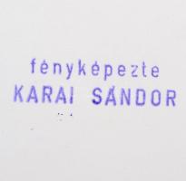 1983 Budapest, A Nyugati felüljáró építése, Karai Sándor felvétele, pecséttel jelzett fotó, 17,5x24 ...