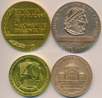 Románia 1978-1986. "Filatélia" 4db klf emlékérem T:1-,2 
Romania 1978-1986. "Philate...