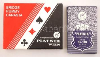 Piatnik römi kártya és Piatnik magyar kártya, eredeti dobozában, szép állapotban