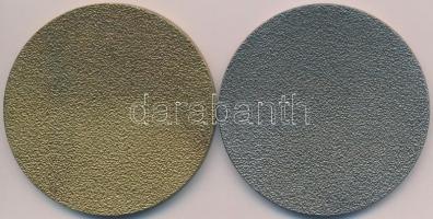 Románia DN "II. János Pál pápa" (2x) aranyozott és ezüstözött emlékérmek (70mm) T:2
Roman...