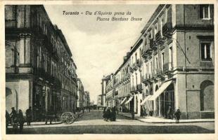 Taranto, Via dAquinio, Piazza Giordano Bruno / street, square