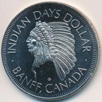 Kanada 1978. Indián idők dollárja / Dr. Charlie Bell emlékérme Ni emlékérme (33mm) T:2 (PP) Canada 1978. Indian Days Dollar / Dr. Charlie Bell memorial coin Ni commemorative coin (33mm) C:XF (PP)