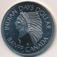 Kanada 1978. "Indián idők dollárja / Dr. Charlie Bell emlékérme" Ni emlékérme (33mm) T:2 (PP) Canada 1978. "Indian Days Dollar / Dr. Charlie Bell memorial coin" Ni commemorative coin (33mm) C:XF (PP)