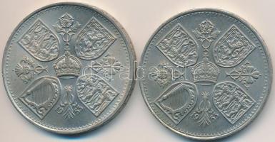 Nagy-Britannia 1953. 5Sh Cu-Ni "II. Erzsébet koronázása" (2x) T:2 
Great Britain 1953. 5 ...