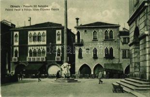 Chioggia, Piazzetta XX. Settembre, Palazzo Venso, Palazzo Casa Risparmio Venezia / square, palaces