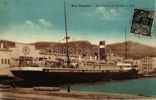 Port-Vendres, Paquebot G.G. Cambon a Quai, Compagnie di Navigation / Steamship Gouverneur General Cambon, Shipping Company (EK)