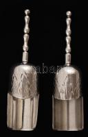 Ezüst fűszerkanál, Ag., 25,7gr., jelzés nélkül,2db, 7cm/ Silver spoon spice, Ag. 25,7gr., without ha...