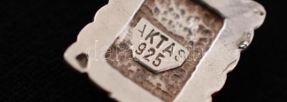 Ezüst kék köves medál, Ag.,3,3gr., jelzett/ Silver blue stone pendant, Ag. 3,3gr., marked