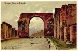 Pompei, Arco di Trionfo, E. Ragozino litho s: Craffonara