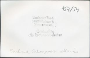 Linzbauer Tamás: Sarkad, cukorgyár vasútállomás, pecséttel jelzett, feliratozott fotó, 9x14 cm