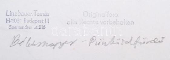 Linzbauer Tamás: Budapest, Békásmegyer-Pünkösdfürdő HÉV állomás, pecséttel jelzett fotó, 13x18 cm