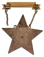 1948. "Kiváló Munkáért" sorszámozott kitüntető jelvény, lánc elszakadt T:2,2-