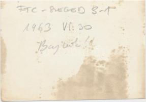 1963 Az FTC-Szeged meccs(3:1) kezdetén, 6,5x9,5 cm