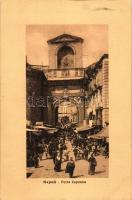 Naples, Napoli; Porta Capuana / gate, market