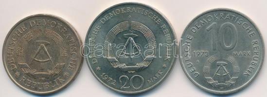 NDK 1969. 5M + 1972A 20M Cu-Ni "Schiller" + 1973A 10M Cu-Ni "10. Ifjúsági Játékok&quo...