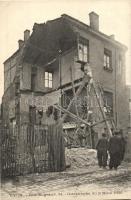 1906 Lyon, Rue Bugeaud 34., Catastrophe du 2 Mars / collapsed house on the street, disaster