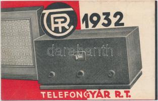 1932 A Telefongyár Rt. kihajtható kártyanaptára